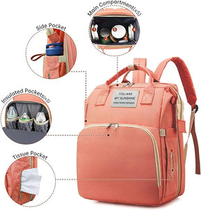 PORTABLE MULTIFUNCTIONAL BABY DIAPER BAG BACKPACK